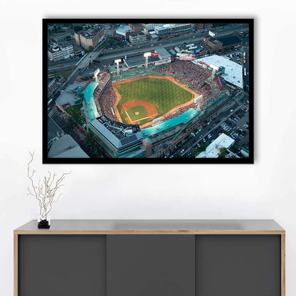Fenway Park Top View, Stadium Canvas, Sport Art, Gift for him, Framed Art Print Wall Decor, Picture Framed