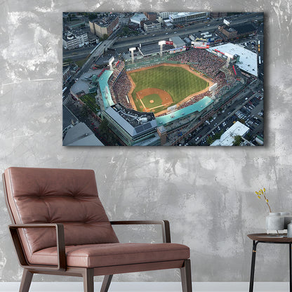 Fenway Park Top View, Stadium Canvas, Sport Art, Gift for him, Man Cave Decor, Art Print, Canvas Print Wall Art