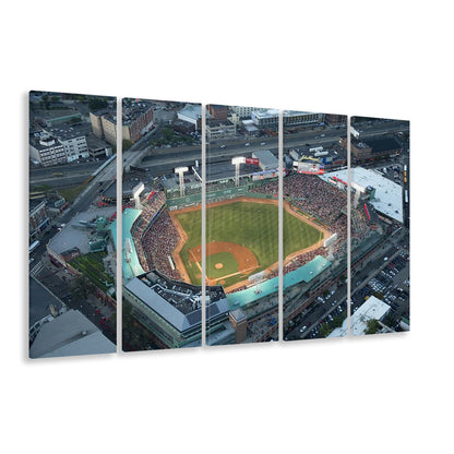 Fenway Park Top View, Stadium Canvas, Sport Art, 5 Panel B, Extra Large Canvas, Canvas Print Wall Art