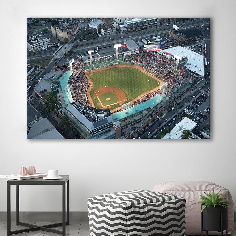 Fenway Park Top View, Stadium Canvas, Sport Art, Gift for him, Man Cave Decor, Art Print, Canvas Print Wall Art