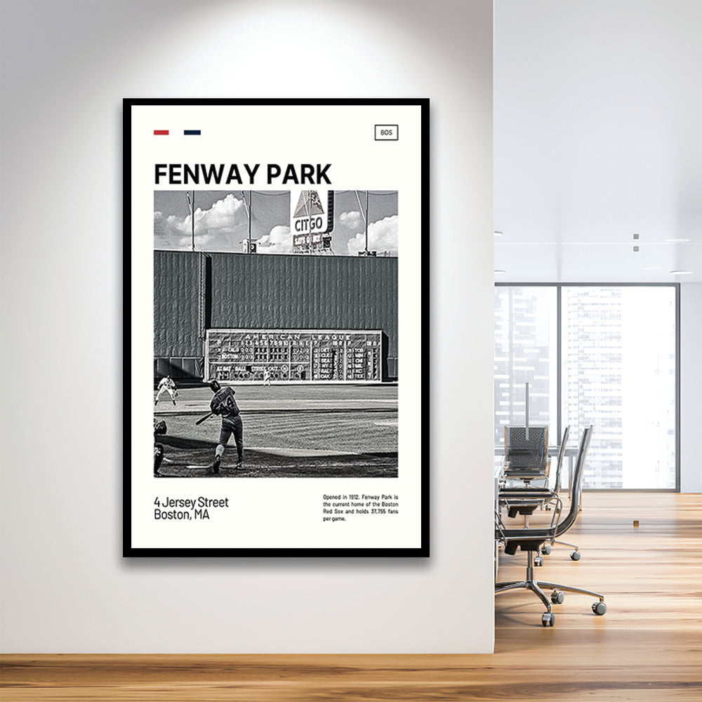 Fenway Park Vintage Green Monster Print,  Stadium Art, Gifts for him, Sport Art, Framed Art Print Wall Decor