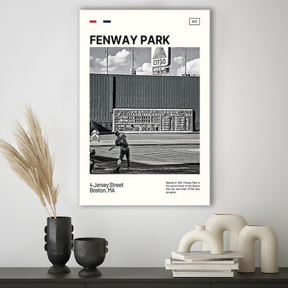 Fenway Park Vintage Green Monster Print,  Stadium Canvas Art, Fan Gifts, Sport Art, Canvas Print Wall Art