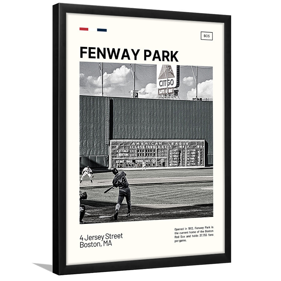 Fenway Park Vintage Green Monster Print,  Stadium Art, Gifts for him, Sport Art, Framed Art Print Wall Decor