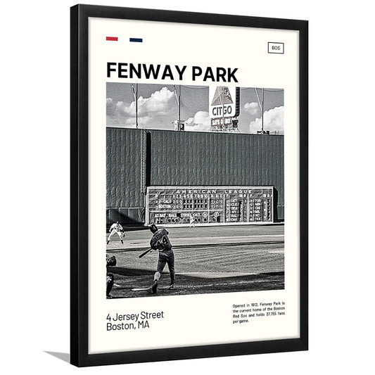 Fenway Park Vintage Green Monster Print,  Stadium Art, Gifts for him, Sport Art, Framed Art Print Wall Decor