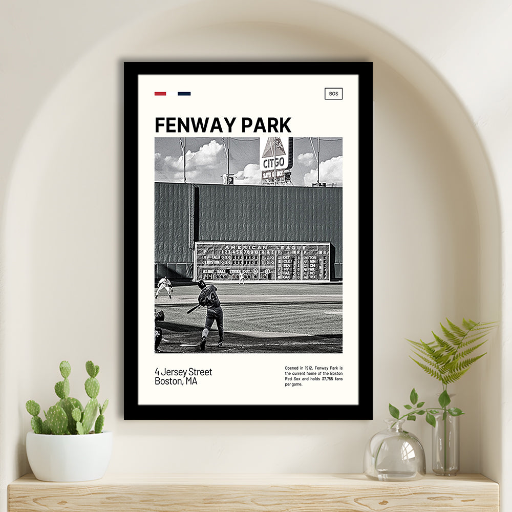 Fenway Park Vintage Green Monster Print,  Stadium Art, Gifts for him, Sport Art, Framed Art Print Wall Decor