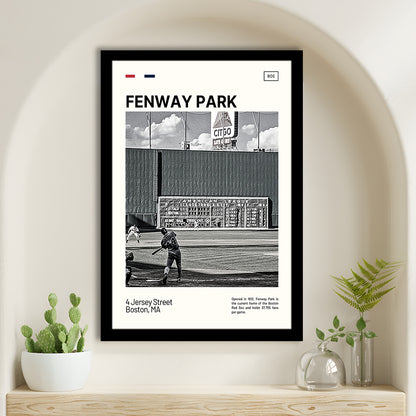 Fenway Park Vintage Green Monster Print,  Stadium Art, Gifts for him, Sport Art, Framed Art Print Wall Decor