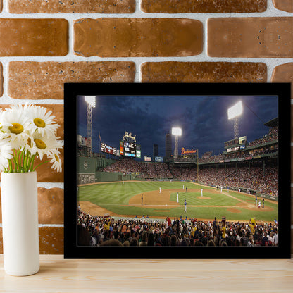 Fenway Park at Night, Stadium Canvas, Sport Art, Gift for him, Framed Art Print Wall Decor, Picture Framed