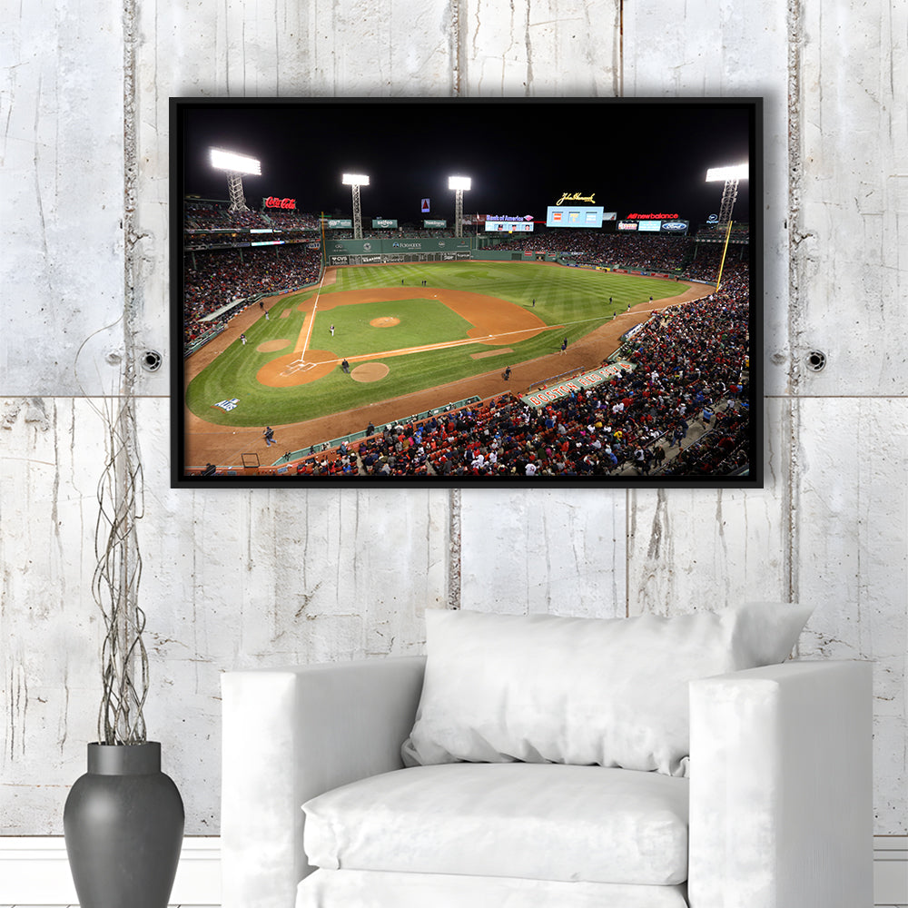 Fenway Park in Boston, Stadium Canvas, Sport Art, Framed Canvas Print Wall Art, Floating Frame