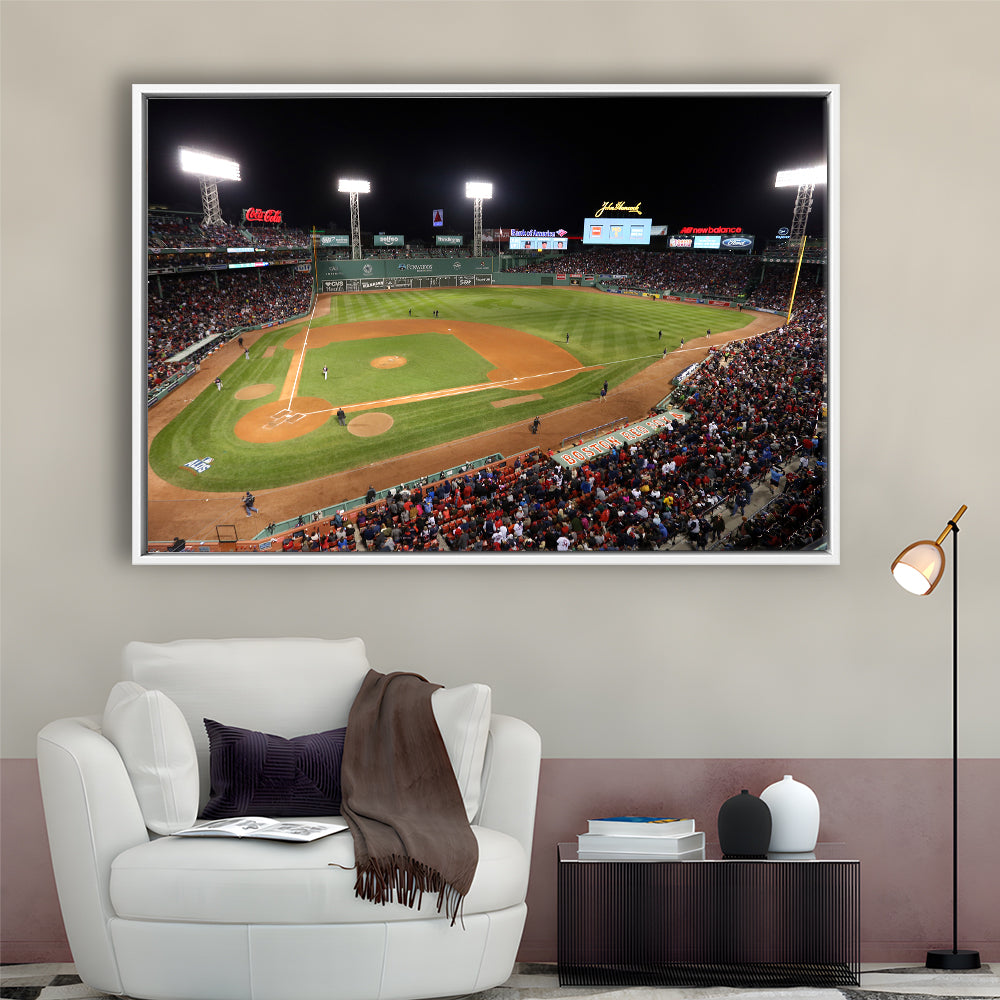Fenway Park in Boston, Stadium Canvas, Sport Art, Framed Canvas Print Wall Art, Floating Frame