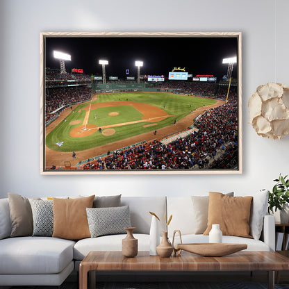 Fenway Park in Boston, Stadium Canvas, Sport Art, Framed Canvas Print Wall Art, Floating Frame