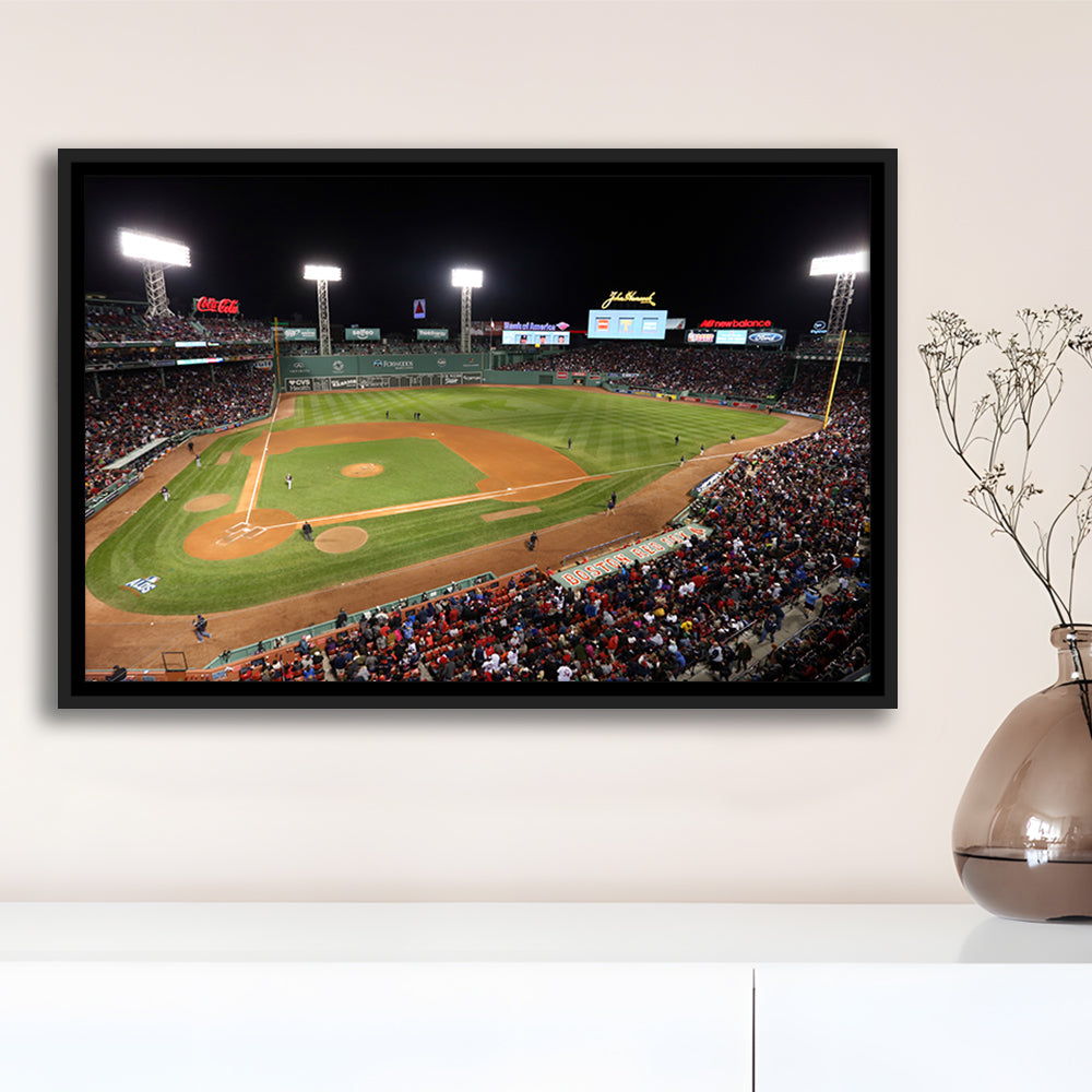 Fenway Park in Boston, Stadium Canvas, Sport Art, Framed Canvas Print Wall Art, Floating Frame