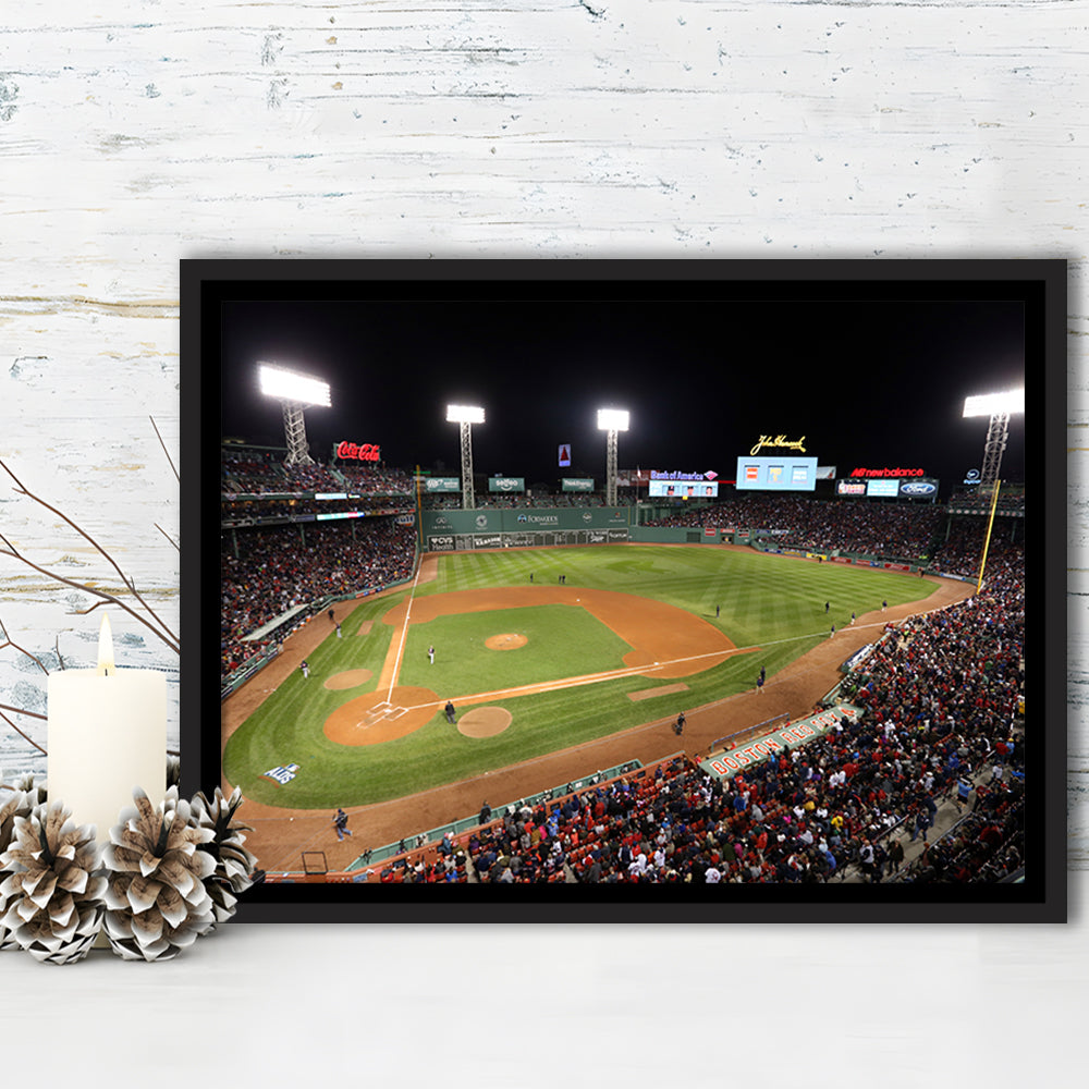 Fenway Park in Boston, Stadium Canvas, Sport Art, Framed Canvas Print Wall Art, Floating Frame