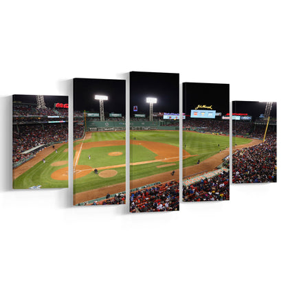 Fenway Park in Boston, Stadium Canvas, Sport Art, Gift for him, 5 Panel, Large Canvas, Canvas Print Wall Art
