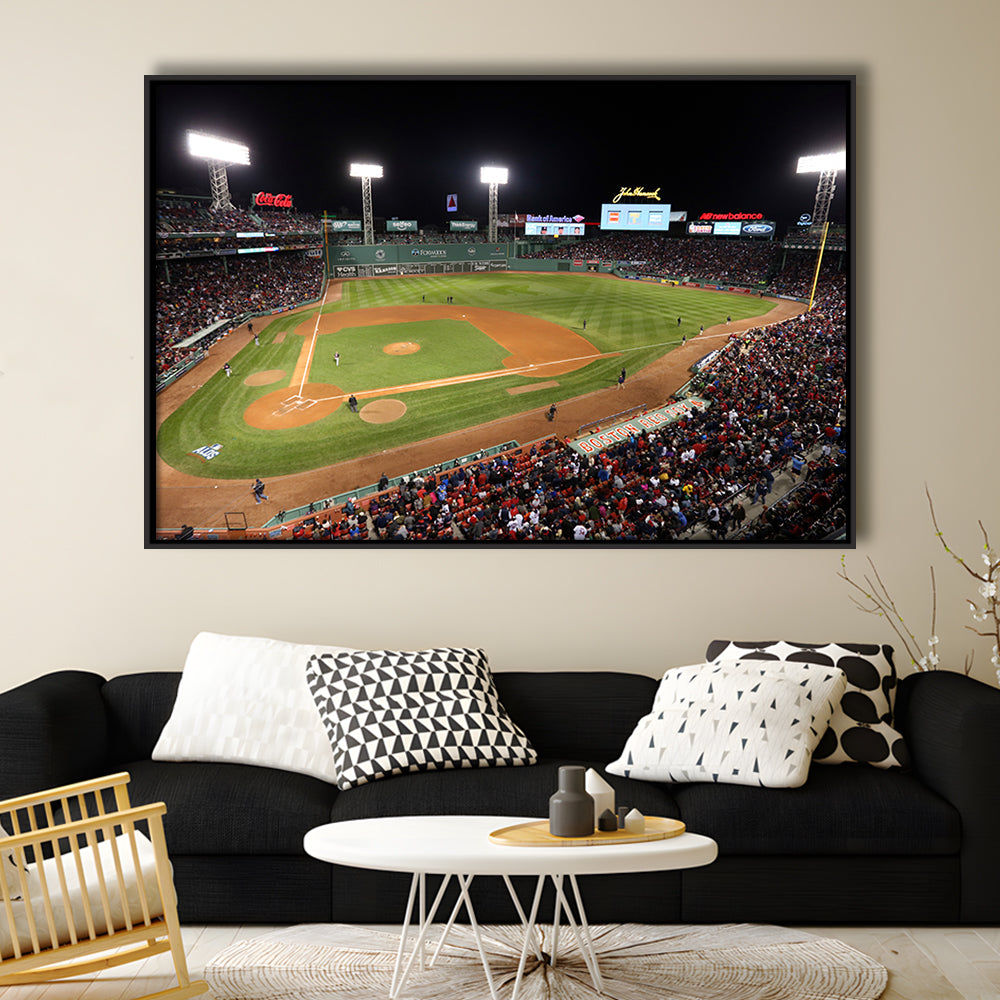 Fenway Park in Boston, Stadium Canvas, Sport Art, Framed Canvas Print Wall Art, Floating Frame
