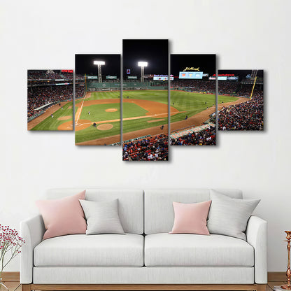 Fenway Park in Boston, Stadium Canvas, Sport Art, Gift for him, 5 Panel, Large Canvas, Canvas Print Wall Art