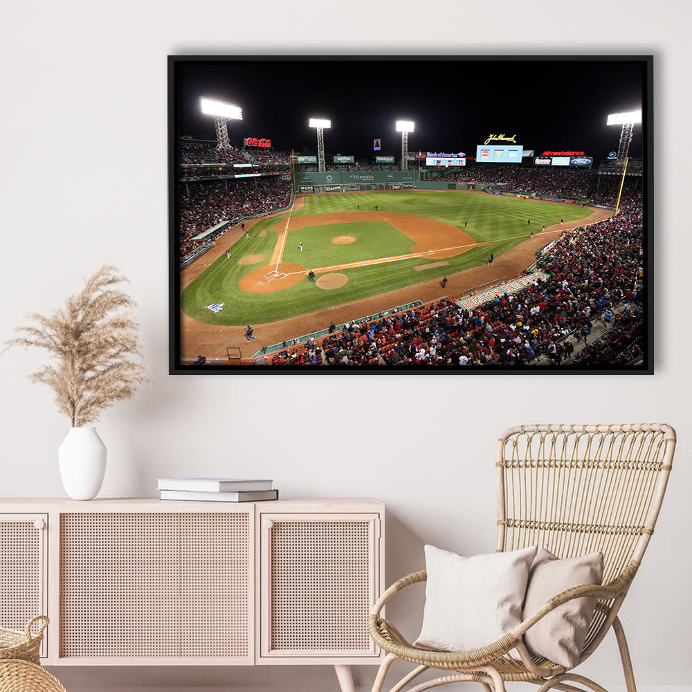 Fenway Park in Boston, Stadium Canvas, Sport Art, Framed Canvas Print Wall Art, Floating Frame