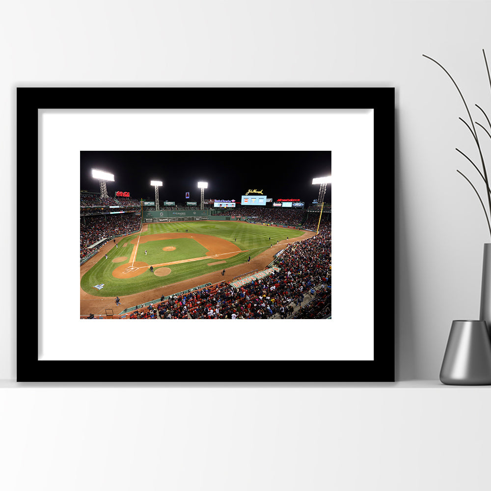 Fenway Park in Boston, Stadium Canvas, Sport Art, Gift for him, White Border Framed Art Print Wall Decor