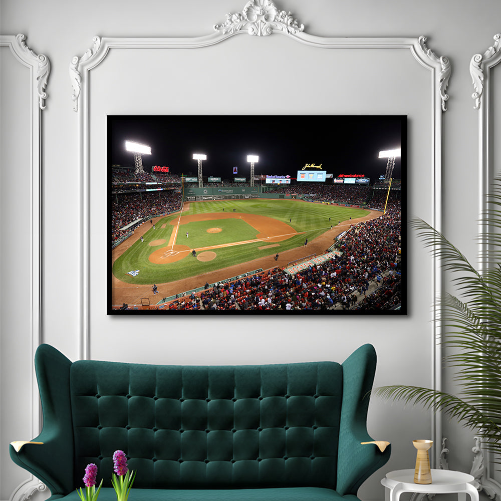 Fenway Park in Boston, Stadium Canvas, Sport Art, Gift for him, Framed Art Print Wall Decor, Picture Framed