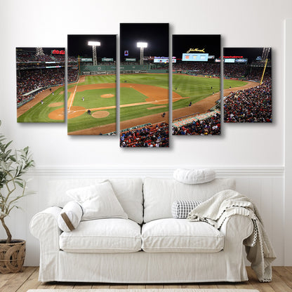 Fenway Park in Boston, Stadium Canvas, Sport Art, Gift for him, 5 Panel, Large Canvas, Canvas Print Wall Art