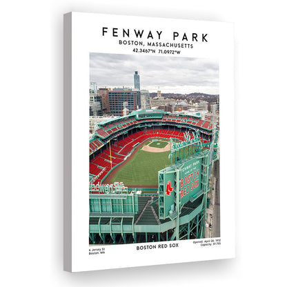Fenway Park,Boston Baseball Stadium Wall Art Print, Sport Art Print, Canvas Prints Wall Art, Man Cave Decor