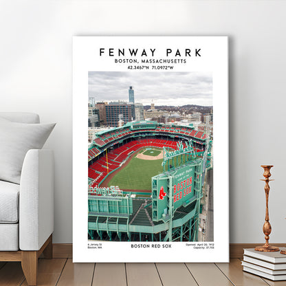 Fenway Park,Boston Baseball Stadium Wall Art Print, Sport Art Print, Canvas Prints Wall Art, Man Cave Decor