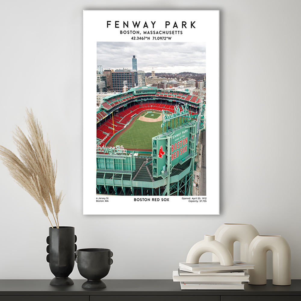 Fenway Park,Boston Baseball Stadium Wall Art Print, Sport Art Print, Canvas Prints Wall Art, Man Cave Decor