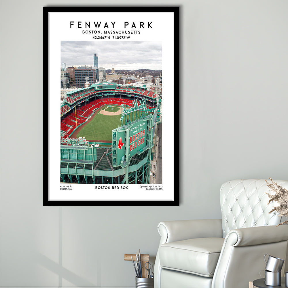 Fenway Park,Boston Baseball Stadium Wall Art Print, Sport Art