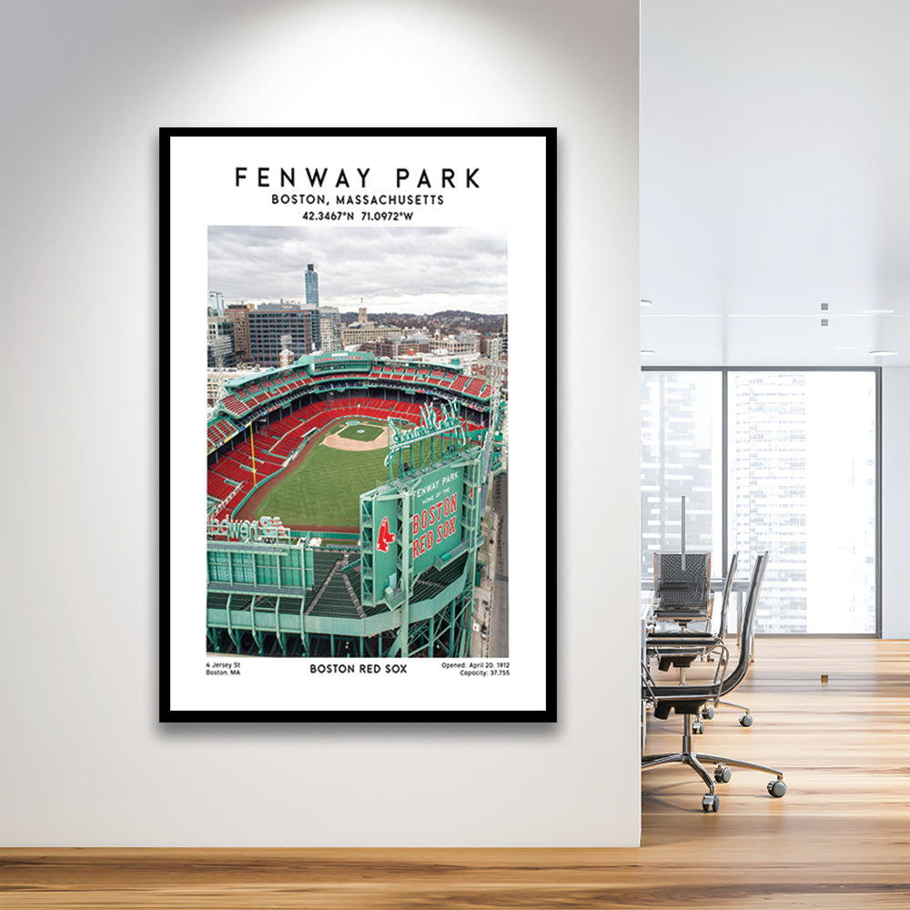 Fenway Park,Boston Baseball Stadium Wall Art Print, Sport Art Print, Framed Art Prints Wall Decor