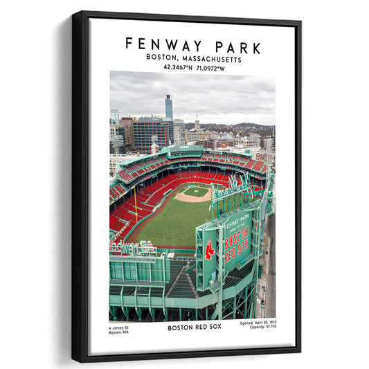 Fenway Park,Boston Baseball Stadium Wall Art Print, Sport Art Print, Framed Canvas Prints Wall Art