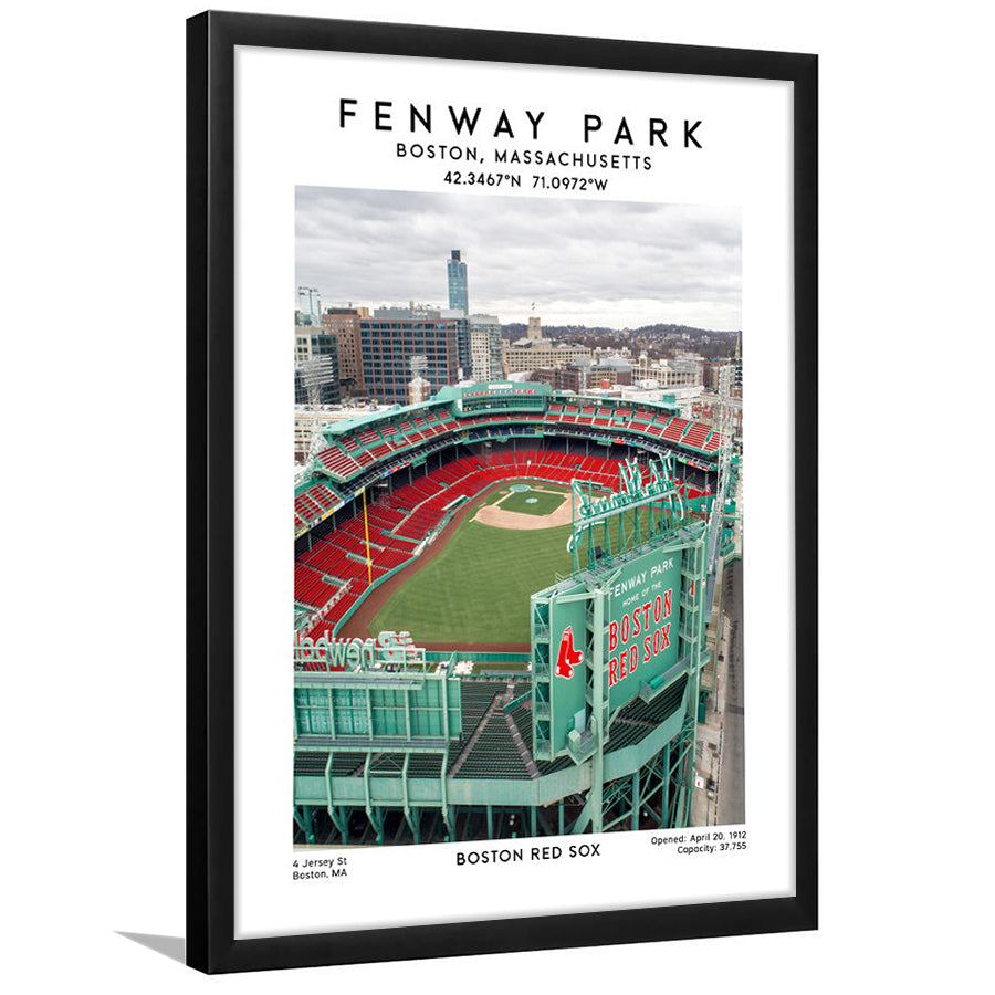 Fenway Park,Boston Baseball Stadium Wall Art Print, Sport Art Print, Framed Art Prints Wall Decor