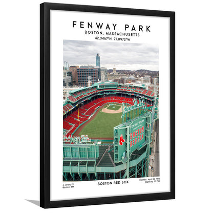 Fenway Park,Boston Baseball Stadium Wall Art Print, Sport Art Print, Framed Art Prints Wall Decor