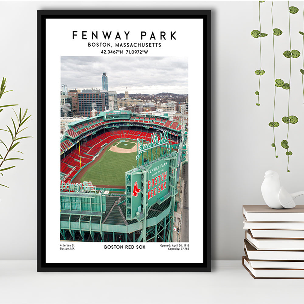 Fenway Park,Boston Baseball Stadium Wall Art Print, Sport Art Print, Framed Canvas Prints Wall Art