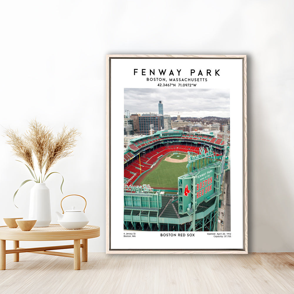 Fenway Park,Boston Baseball Stadium Wall Art Print, Sport Art Print, Framed Canvas Prints Wall Art