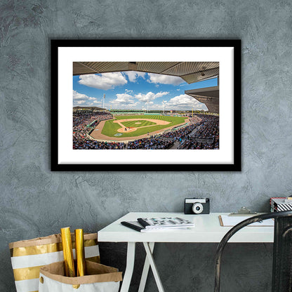 Fenway South Park in Fort Myers, Stadium Canvas, Sport Art, Gift for him, White Border Framed Art Print Wall Decor