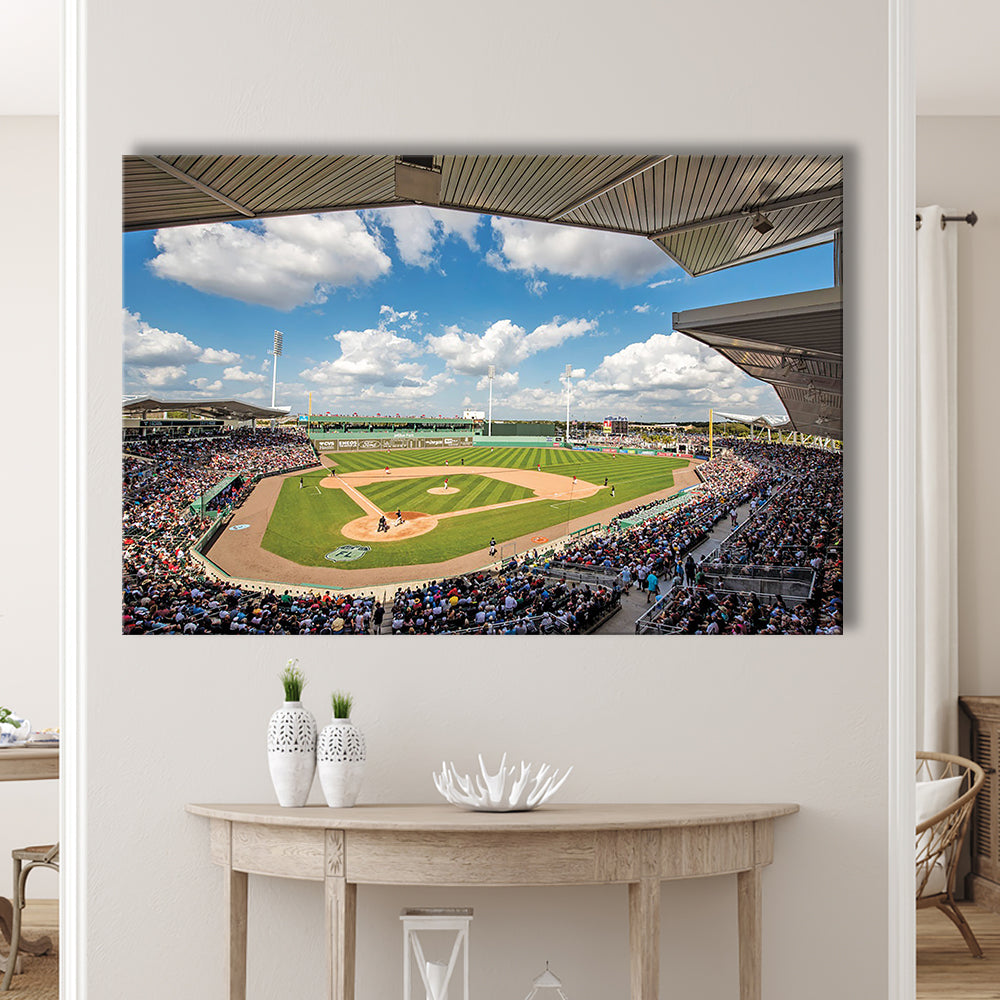Fenway South Park in Fort Myers, Stadium Canvas, Sport Art, Gift for him, Man Cave Decor, Art Print, Canvas Print Wall Art