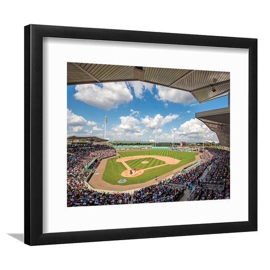 Fenway South Park in Fort Myers, Stadium Canvas, Sport Art, Gift for him, White Border Framed Art Print Wall Decor