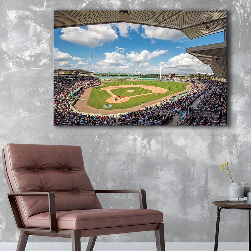 Fenway South Park in Fort Myers, Stadium Canvas, Sport Art, Gift for him, Man Cave Decor, Art Print, Canvas Print Wall Art
