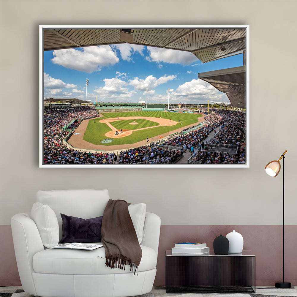 Fenway South Park in Fort Myers, Stadium Canvas, Sport Art, Framed Canvas Print Wall Art, Floating Frame