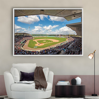 Fenway South Park in Fort Myers, Stadium Canvas, Sport Art, Framed Canvas Print Wall Art, Floating Frame