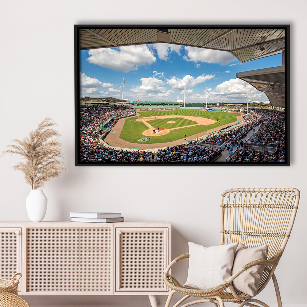 Fenway South Park in Fort Myers, Stadium Canvas, Sport Art, Framed Canvas Print Wall Art, Floating Frame