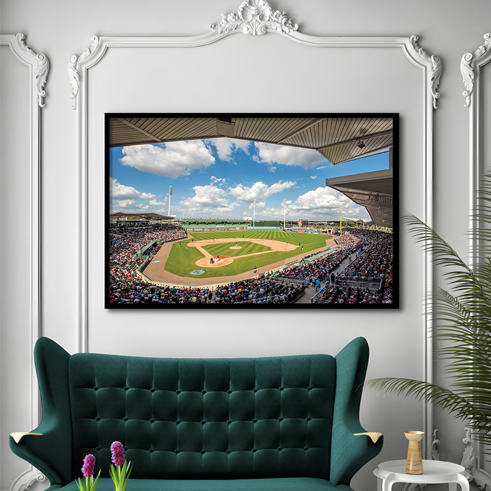 Fenway South Park in Fort Myers, Stadium Canvas, Sport Art, Gift for him, Framed Art Print Wall Decor, Picture Framed
