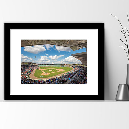 Fenway South Park in Fort Myers, Stadium Canvas, Sport Art, Gift for him, White Border Framed Art Print Wall Decor