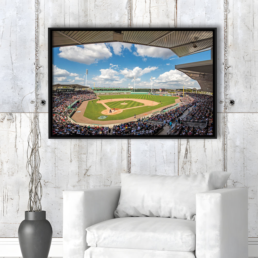 Fenway South Park in Fort Myers, Stadium Canvas, Sport Art, Framed Canvas Print Wall Art, Floating Frame