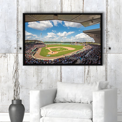 Fenway South Park in Fort Myers, Stadium Canvas, Sport Art, Framed Canvas Print Wall Art, Floating Frame