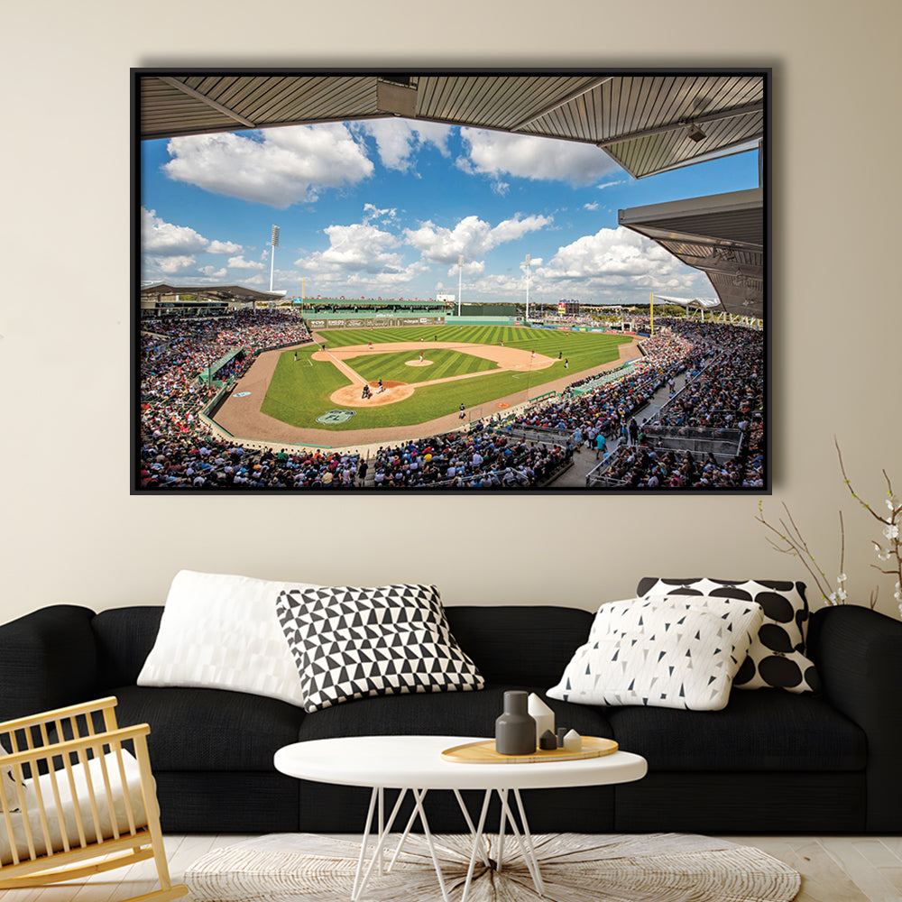 Fenway South Park in Fort Myers, Stadium Canvas, Sport Art, Framed Canvas Print Wall Art, Floating Frame
