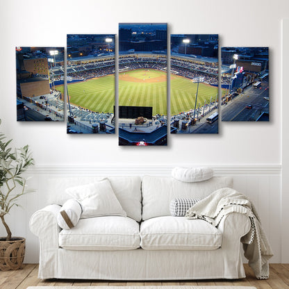 Fifth Third Field Aerial View, Stadium Canvas, Sport Art, Gift for him, 5 Panel, Large Canvas, Canvas Print Wall Art