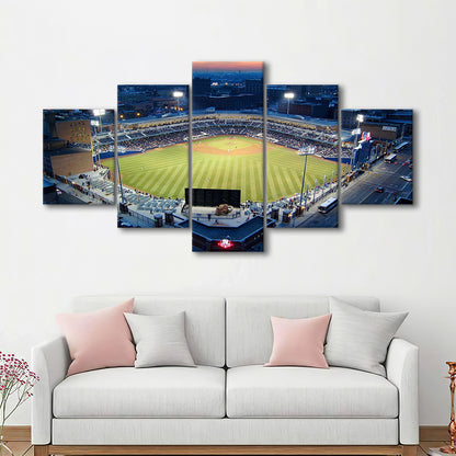 Fifth Third Field Aerial View, Stadium Canvas, Sport Art, Gift for him, 5 Panel, Large Canvas, Canvas Print Wall Art