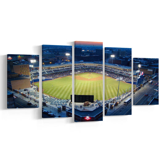 Fifth Third Field Aerial View, Stadium Canvas, Sport Art, Gift for him, 5 Panel, Large Canvas, Canvas Print Wall Art