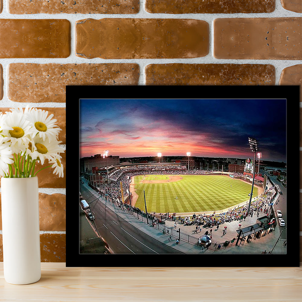 Fifth Third Field Dayton, Stadium Canvas, Sport Art, Gift for him, Framed Art Print Wall Decor, Picture Framed