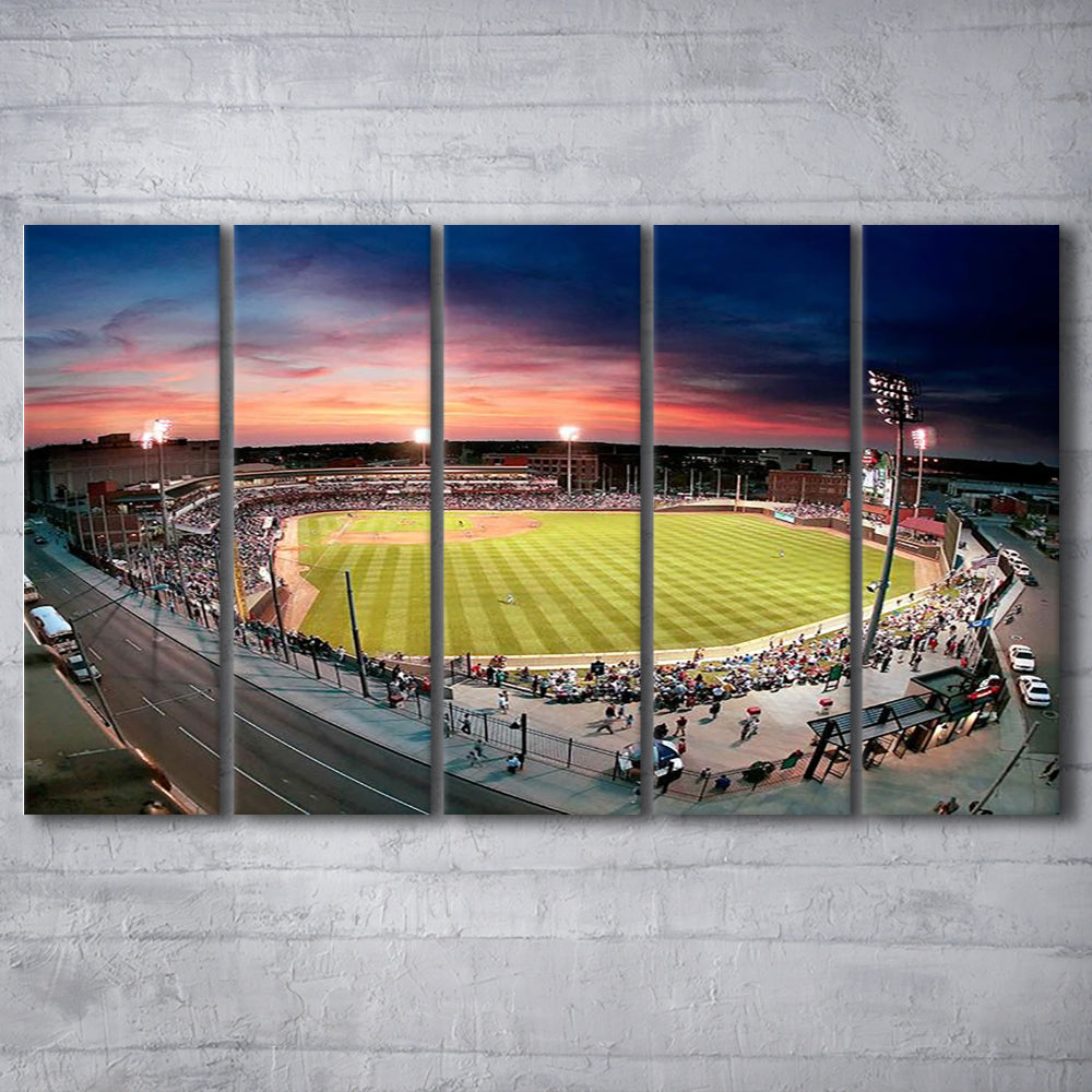 Fifth Third Field Dayton, Stadium Canvas, Sport Art, 5 Panel B, Extra Large Canvas, Canvas Print Wall Art